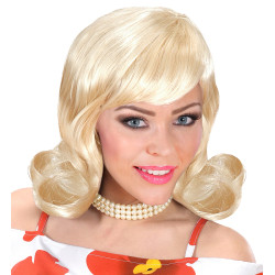 Dámska blond parochňa, štýl 60. rokov